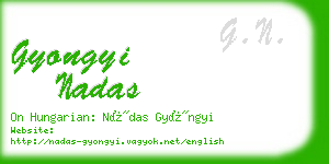 gyongyi nadas business card